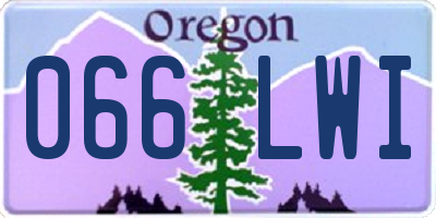 OR license plate 066LWI