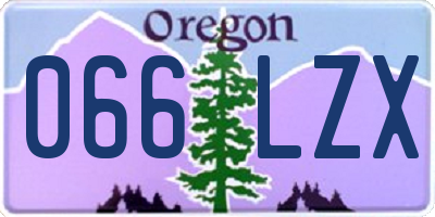 OR license plate 066LZX