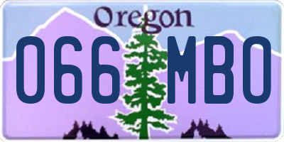OR license plate 066MBO