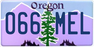 OR license plate 066MEL