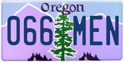 OR license plate 066MEN