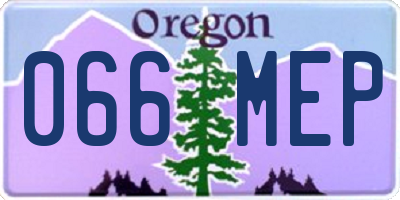OR license plate 066MEP