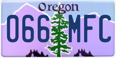 OR license plate 066MFC
