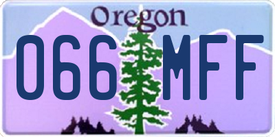 OR license plate 066MFF
