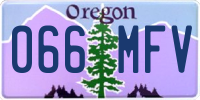 OR license plate 066MFV