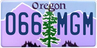 OR license plate 066MGM
