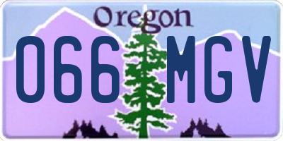 OR license plate 066MGV