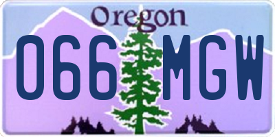 OR license plate 066MGW