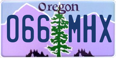 OR license plate 066MHX