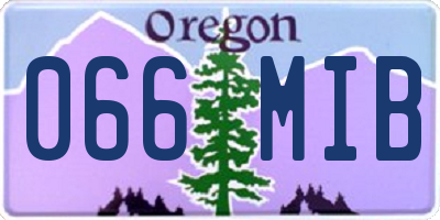 OR license plate 066MIB