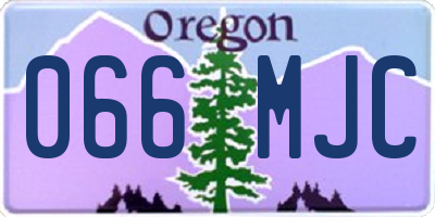 OR license plate 066MJC