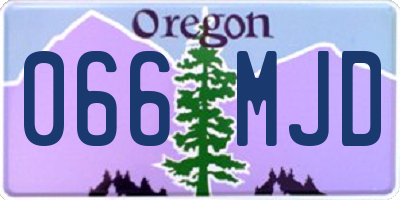 OR license plate 066MJD