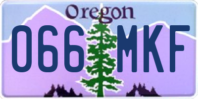 OR license plate 066MKF