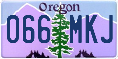 OR license plate 066MKJ