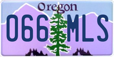 OR license plate 066MLS
