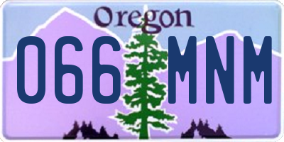 OR license plate 066MNM