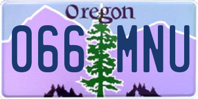 OR license plate 066MNU