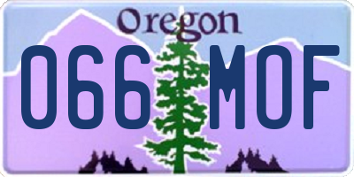 OR license plate 066MOF