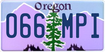 OR license plate 066MPI