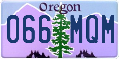 OR license plate 066MQM