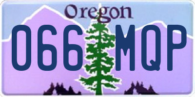 OR license plate 066MQP