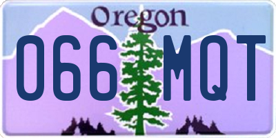 OR license plate 066MQT
