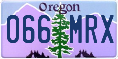 OR license plate 066MRX