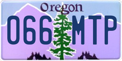 OR license plate 066MTP