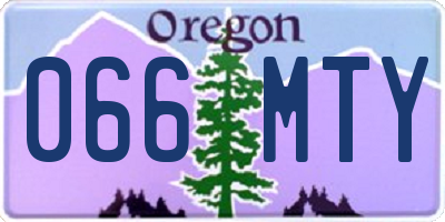 OR license plate 066MTY