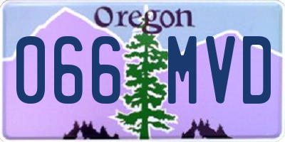 OR license plate 066MVD