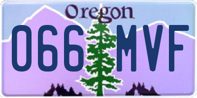 OR license plate 066MVF