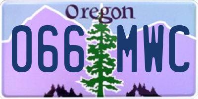 OR license plate 066MWC