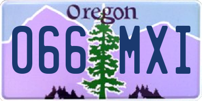 OR license plate 066MXI