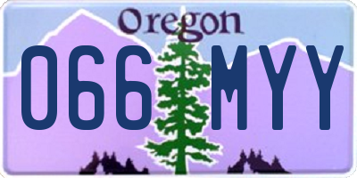 OR license plate 066MYY