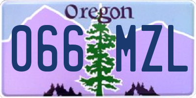 OR license plate 066MZL