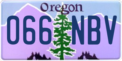 OR license plate 066NBV