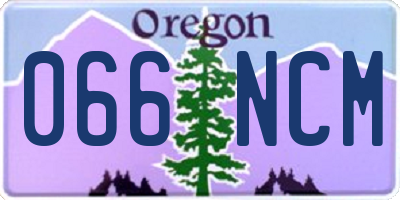 OR license plate 066NCM