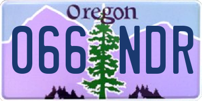 OR license plate 066NDR