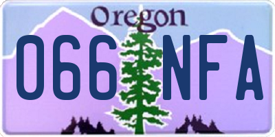 OR license plate 066NFA