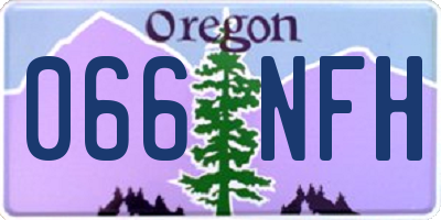 OR license plate 066NFH