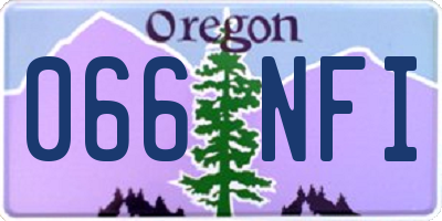 OR license plate 066NFI