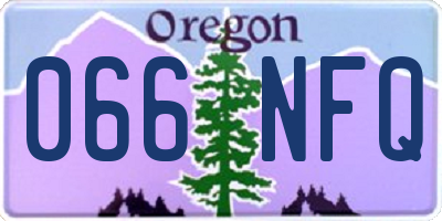 OR license plate 066NFQ