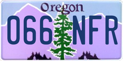OR license plate 066NFR
