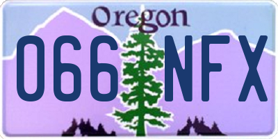 OR license plate 066NFX