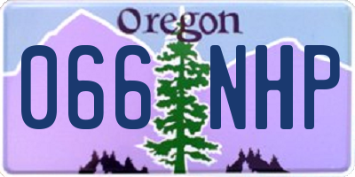 OR license plate 066NHP