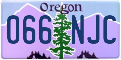 OR license plate 066NJC