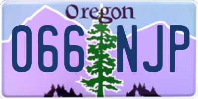 OR license plate 066NJP