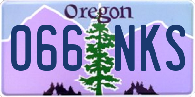 OR license plate 066NKS