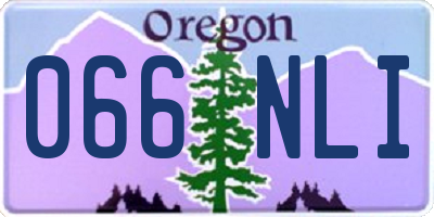 OR license plate 066NLI