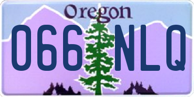 OR license plate 066NLQ